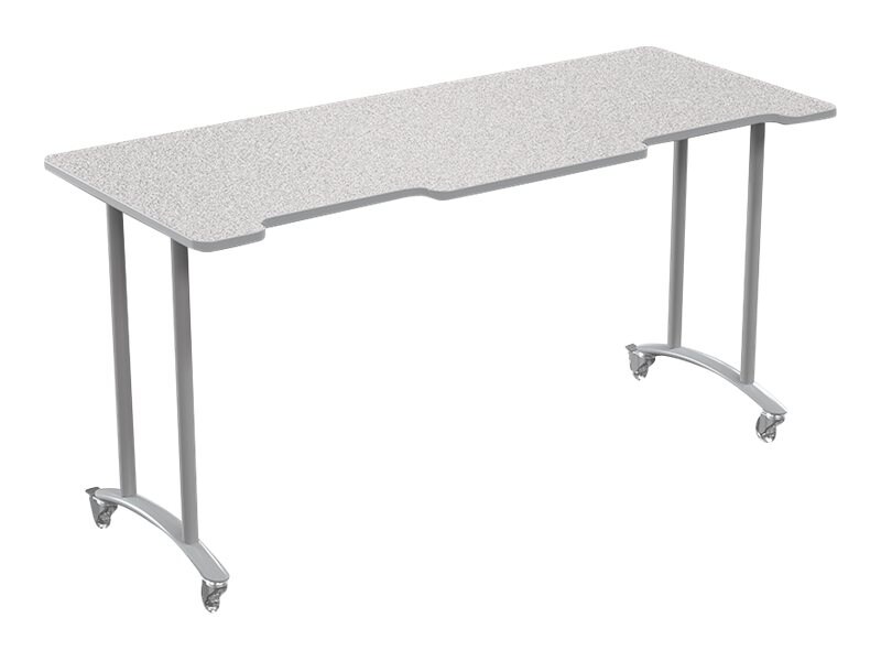 MooreCo Makerspace - table - rectangular - gray nebula