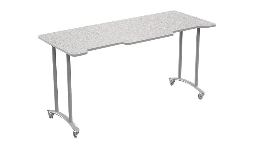 MooreCo Makerspace - table - rectangular - gray nebula