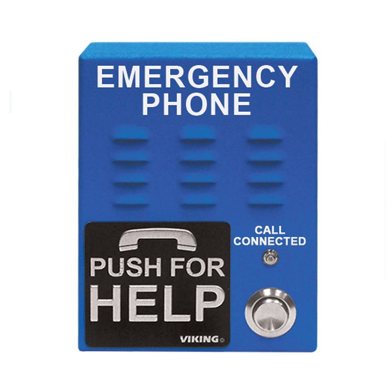 Viking ADA Compliant Emergency Phone with Built-In Dialer - Blue