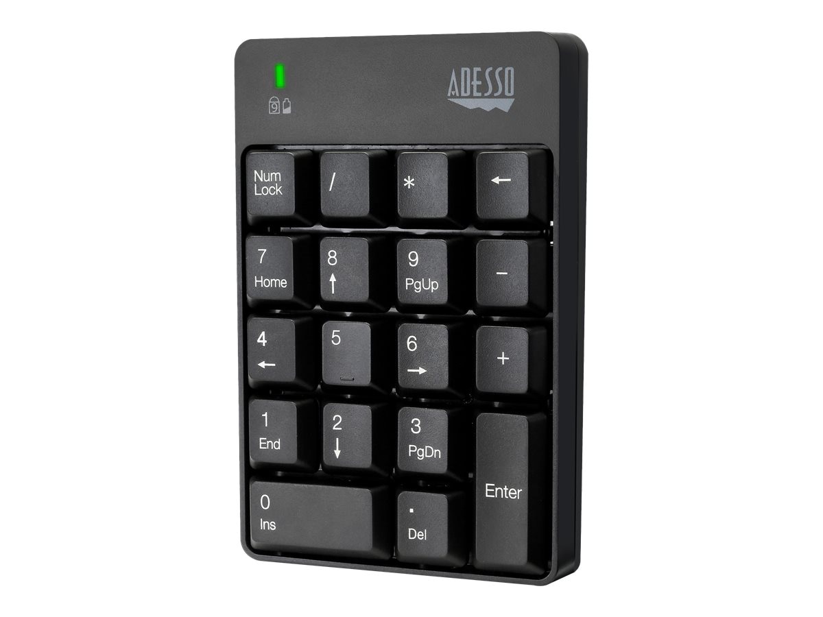 Adesso Wireless Spill Resistant 18-Key Numeric Keypad