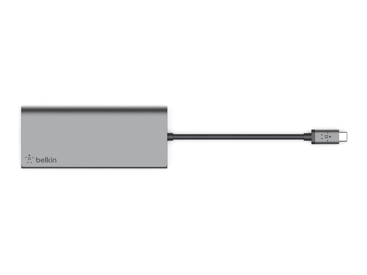Belkin USB-C Hub, 5-in-1 USB-C Docking Station for Mac - 60W USB-C PD, 4K HDMI USB-A, USB-C, Ethernet & SD Card Ports