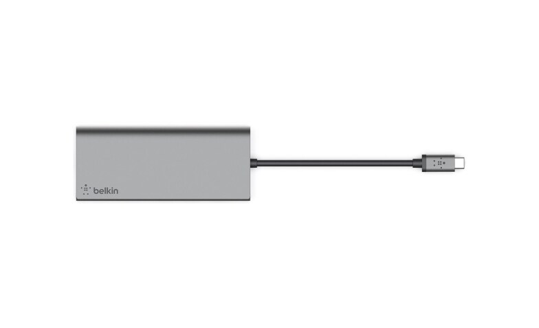 Belkin USB-C Hub, 5-in-1 USB-C Docking Station for Mac - 60W USB-C PD, 4K HDMI USB-A, USB-C, Ethernet & SD Card Ports - F4U092BTSGY - Docking Stations & Port Replicators -