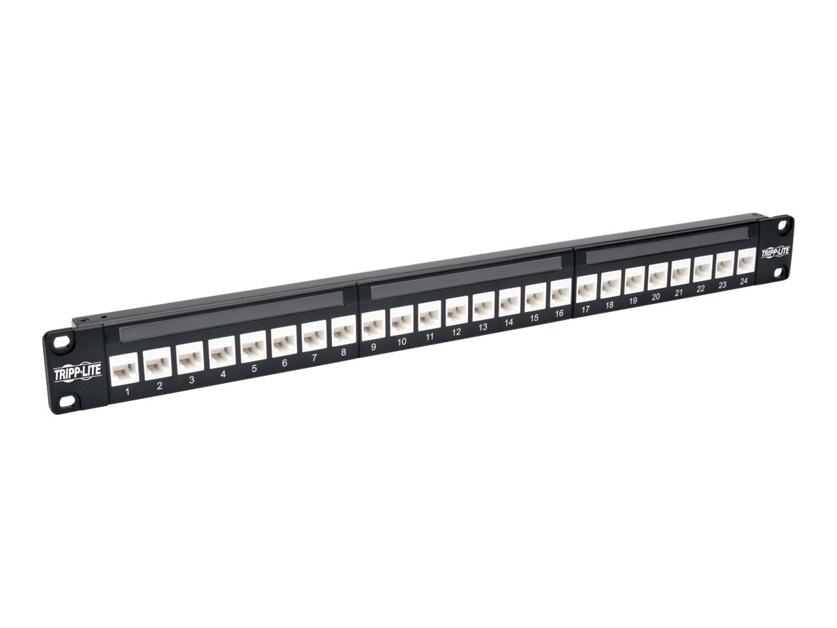 Eaton Tripp Lite Series 24-Port Cat6a Patch Panel Feedthrough Rackmount RJ4