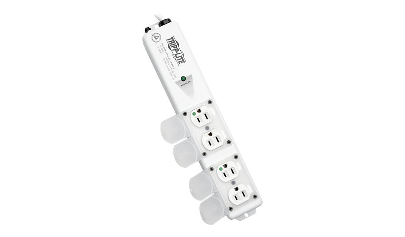 Tripp Lite Safe-IT Power Strip Medical Hospital Grade Antimicrobial UL 60601-1 4 Outlet 6' Cord - coupe-circuit