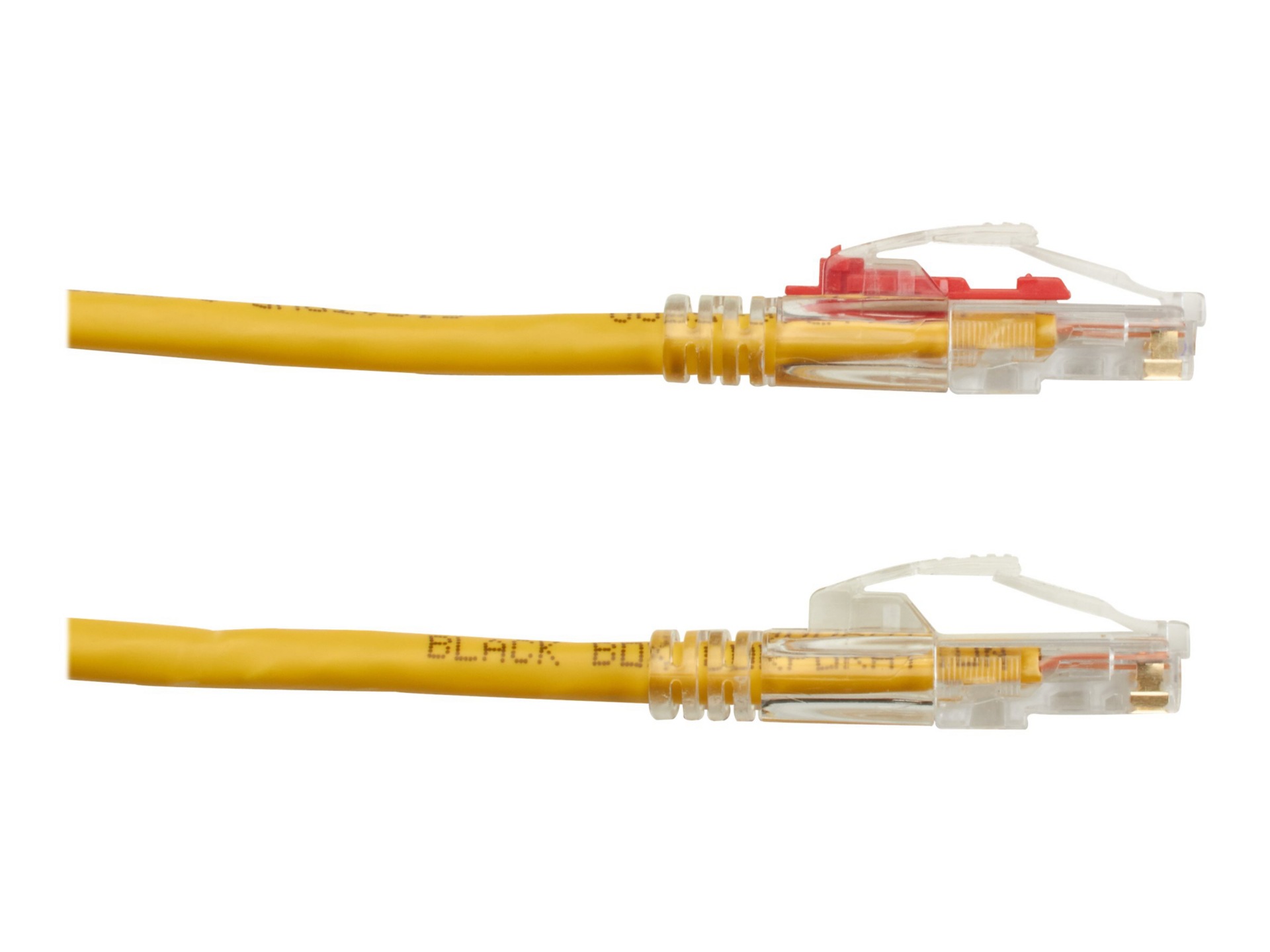 Black Box GigaBase 3 CAT5e 350-MHz Lockable Patch Cable (UTP) - Yellow - patch cable - 30 ft - yellow