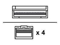 RUCKUS 3M 4X10GE QSFP+/4XSFP+ DAC