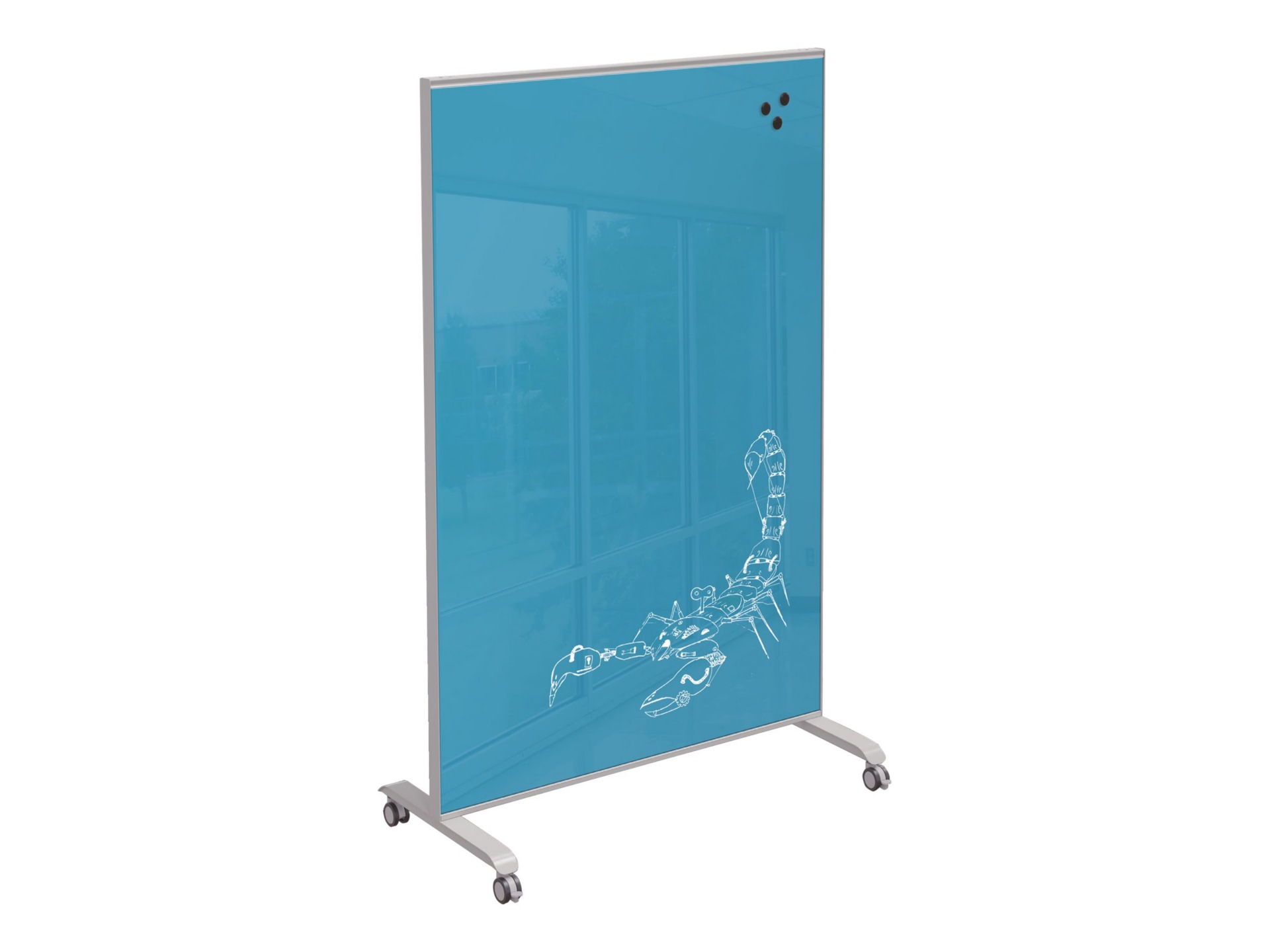 Balt Hierarchy Grow and Roll Mobile Glass Board - Blue