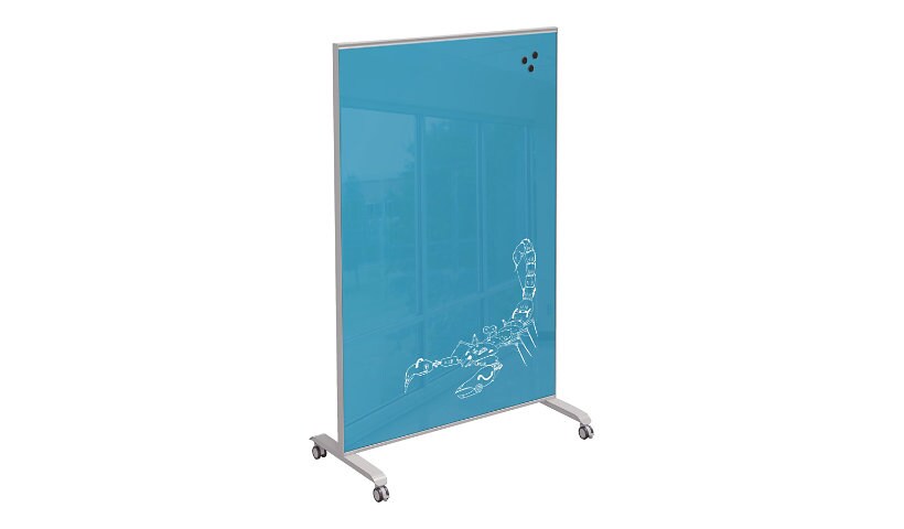 Balt Hierarchy Grow and Roll Mobile Glass Board - Blue