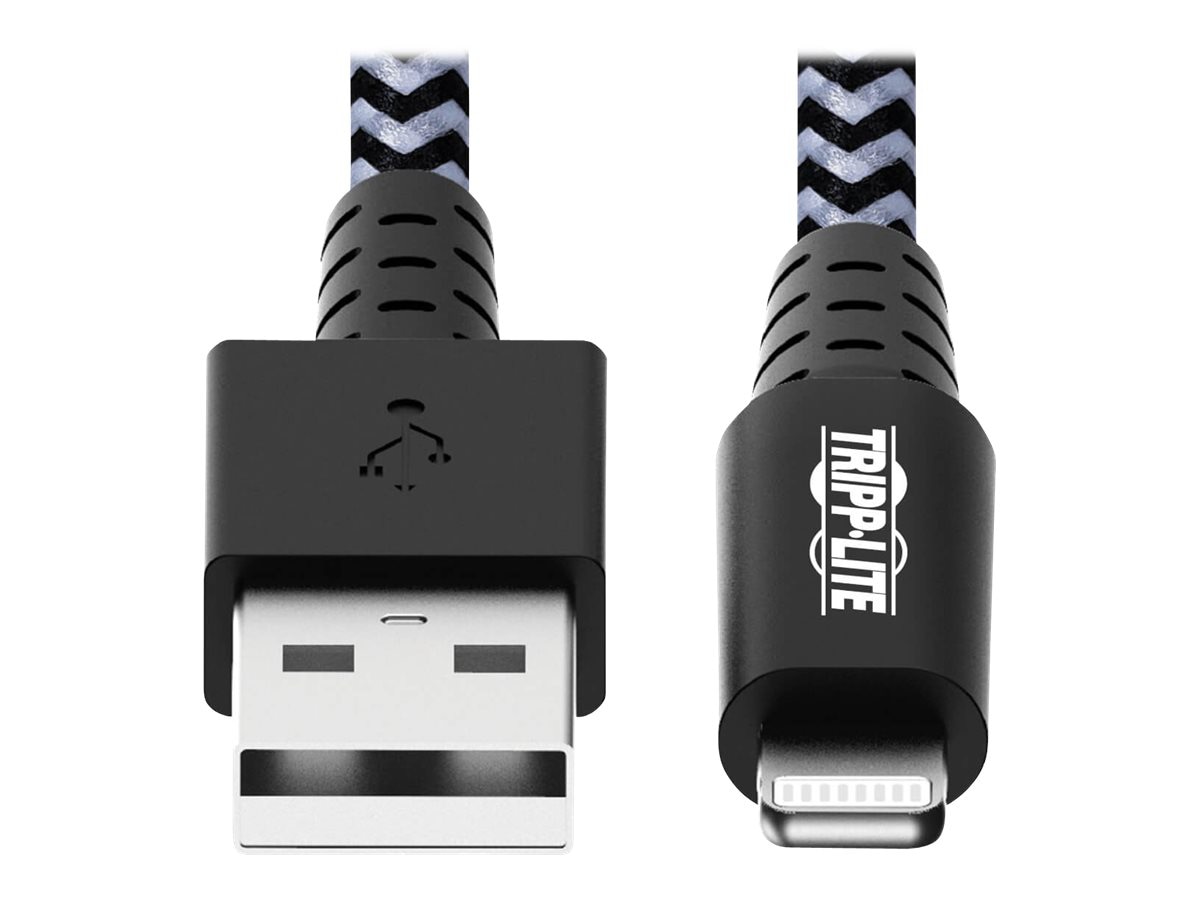 Eaton Tripp Lite Series Heavy-Duty USB-A to Lightning Sync/Charge Cable, MFi Certified - M/M, USB 2.0, 3 ft. (0.91 m) -