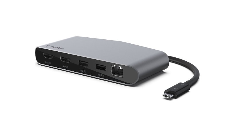 Belkin Thunderbolt 3 Dock Mini - USB-C Docking Station For Mac/Windows, Dual 4K, 40Gbps Transfer Speed, Ethernet Port