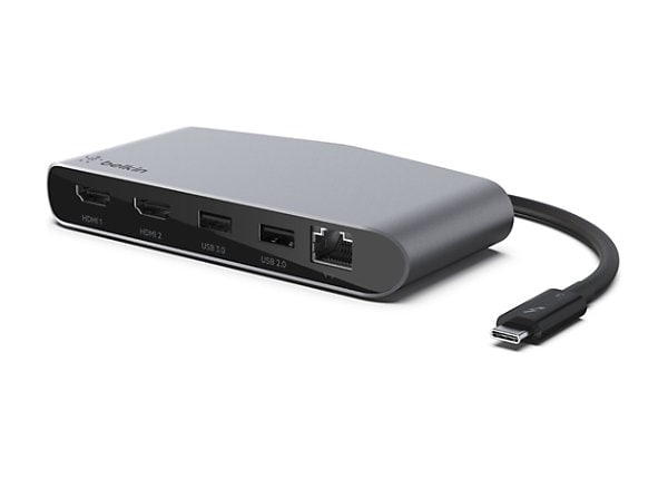 Belkin Thunderbolt 3 Dock Mini - USB-C Docking Station For Mac/Windows,  Dual 4K, 40Gbps Transfer Speed, Ethernet Port - F4U098BT - Docking Stations  & Port Replicators 