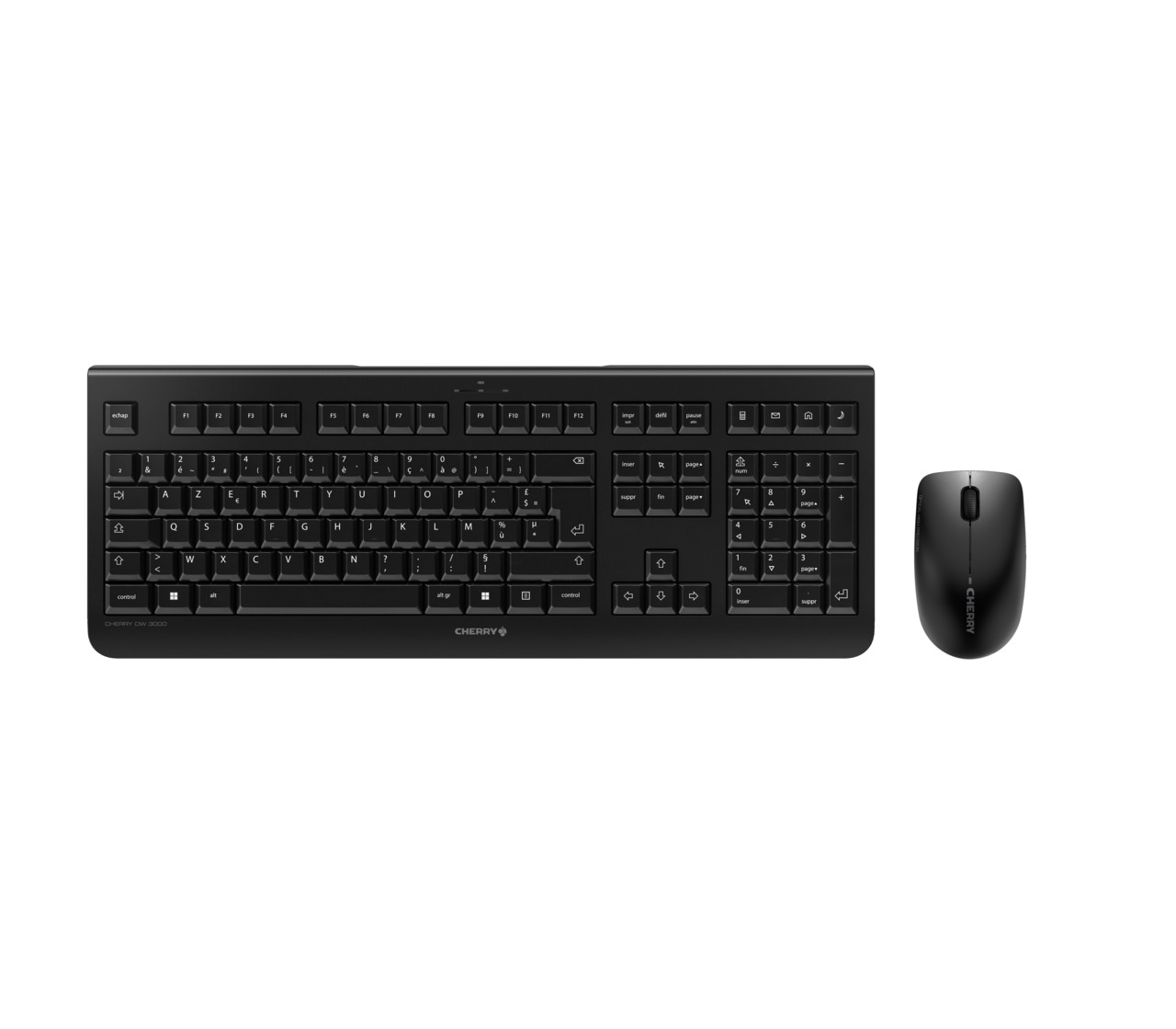 CHERRY DW 3000 Wireless Keyboard & Mouse Set - French Layout - Black