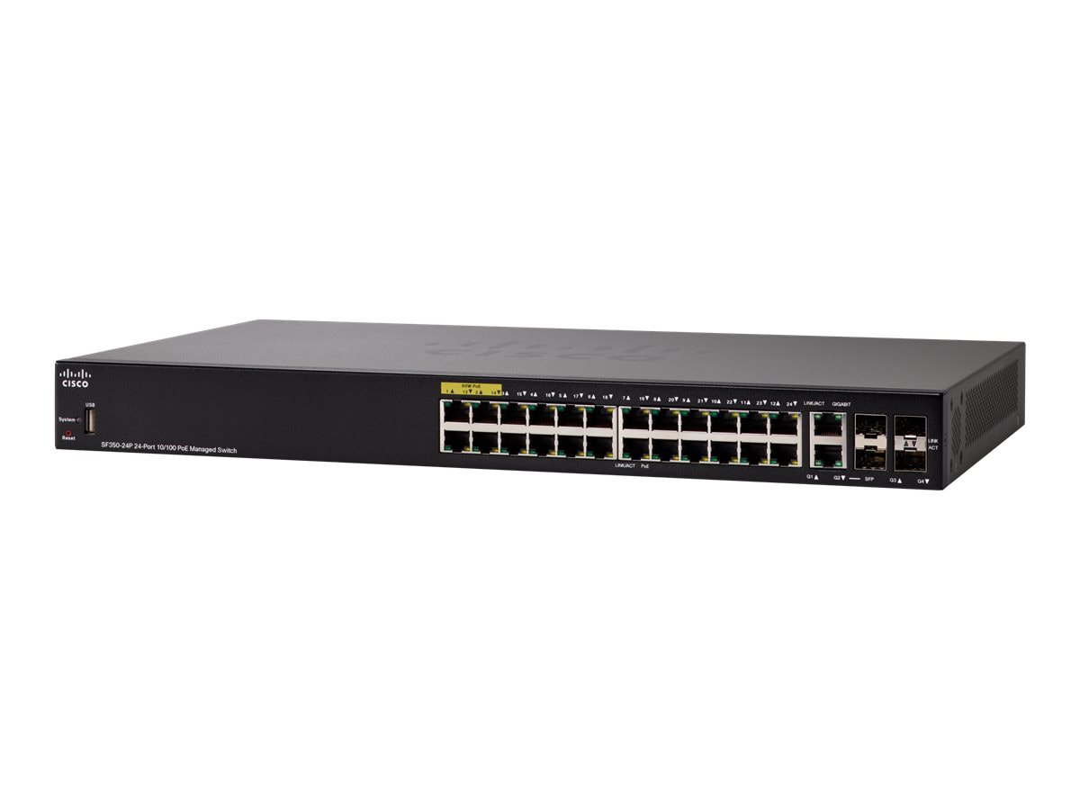 Cisco Small Business SF350-24P - switch - 24 ports - managed - rack-mountab