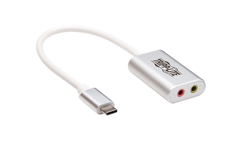 Tripp Lite USB C to 3.5mm Stero Audio Adapter for Microphone Headphones - USB-C to headphone jack adapter - audio / USB