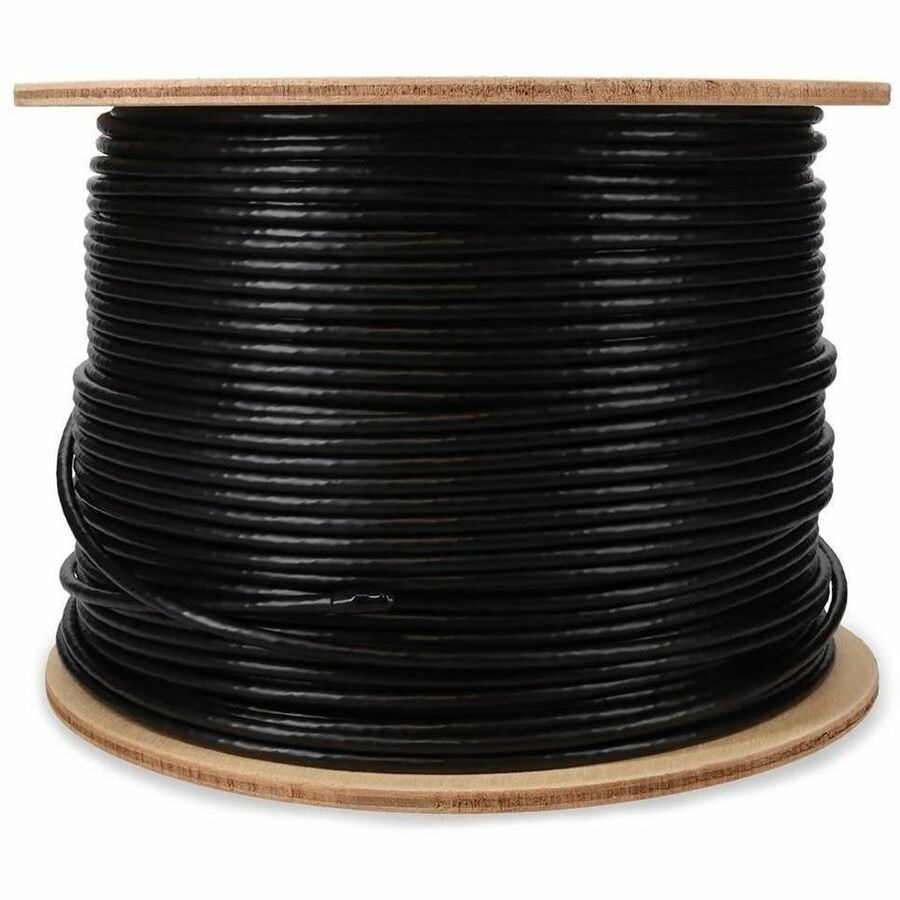 Proline 1000ft Non-Terminated Black Cat6 UTP Outdoor Rated Copper Patch Cab