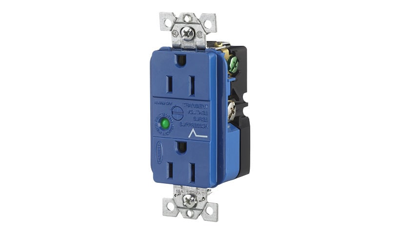 Hubbell Premise Wiring 15A 125V Duplex Surge Protection Receptacle - Blue