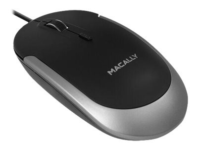 Macally - mouse - USB-C - black, space gray