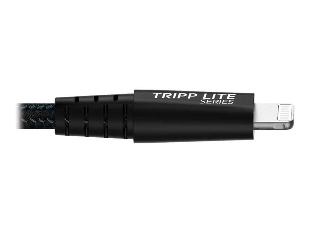 Thumbnail 4 of 5 for Eaton Tripp Lite Series Heavy-Duty USB-A to Lightning Sync/Charge Cable, UHMWPE and Aramid Fibers, MFi Certified - 3 ft.