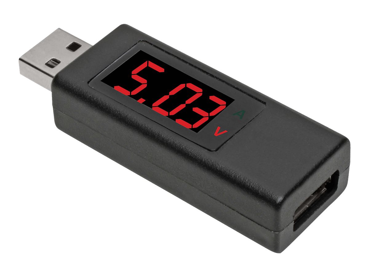 Tripp Lite USB-A Voltage and Current Tester Kit - LCD Screen, USB 3.1 Gen 1, M/F - USB voltage and current meter - USB