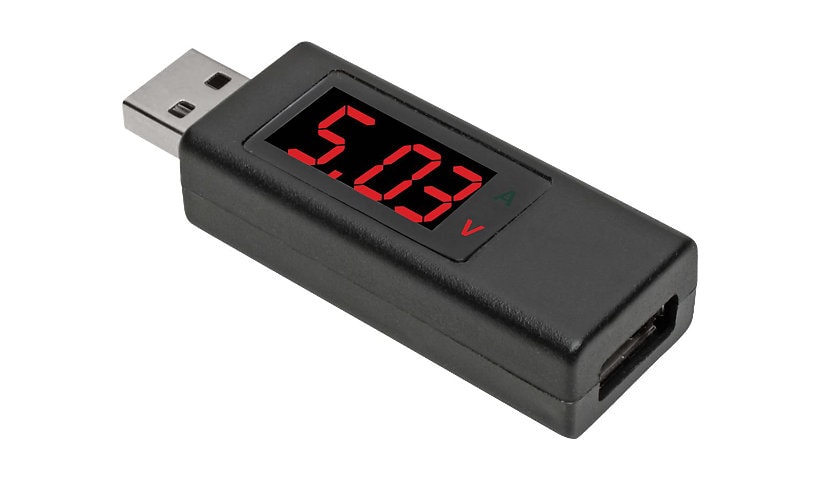 Tripp Lite USB-A Voltage and Current Tester Kit - LCD Screen, USB 3.1 Gen 1, M/F - USB voltage and current meter - USB
