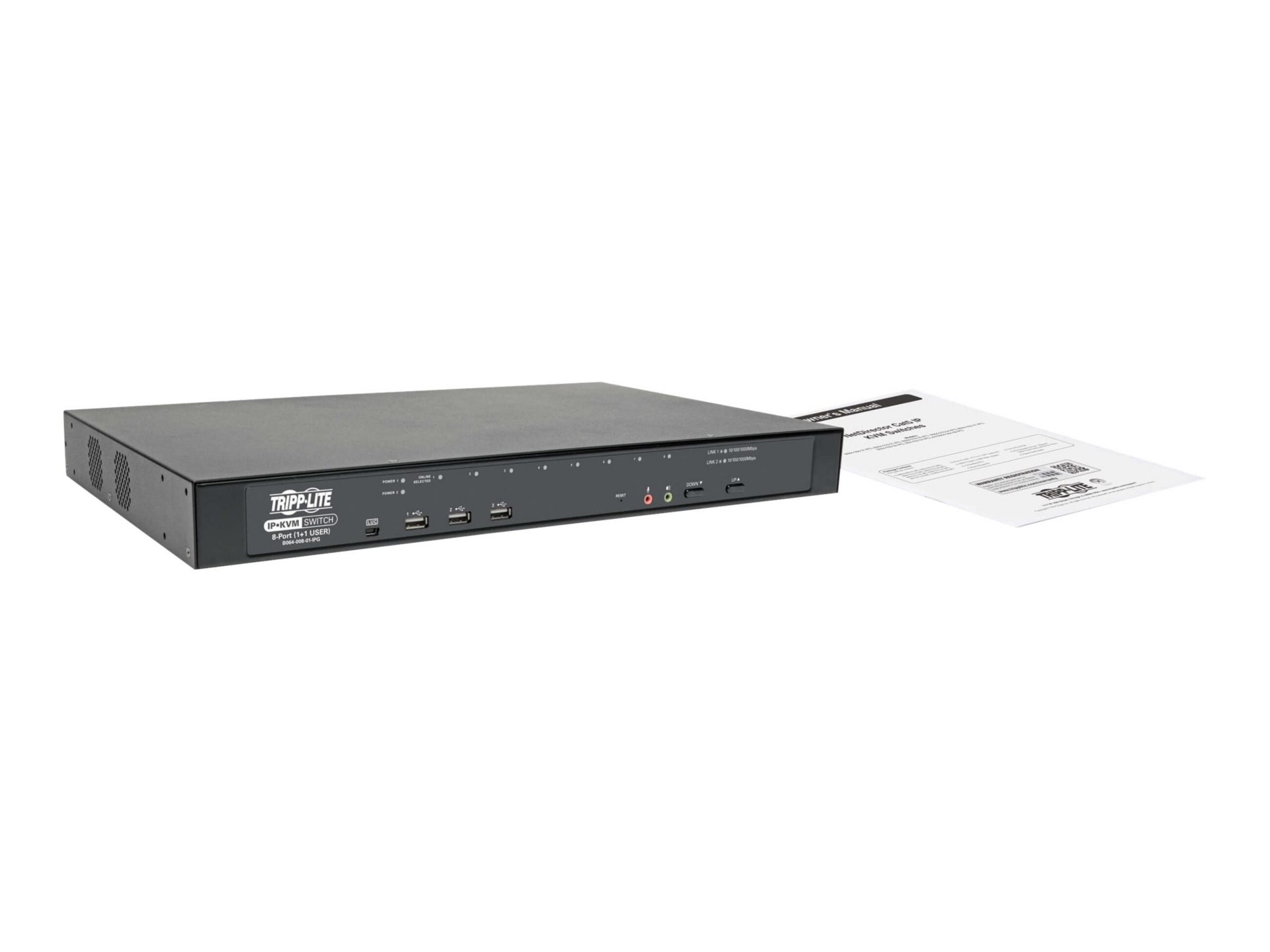 Thumbnail 4 of 5 for Eaton Tripp Lite series 8-Port Cat5 KVM over IP Switch with Virtual Media - 1 Local & 1 Remote User, 1U Rack-Mount, TAA