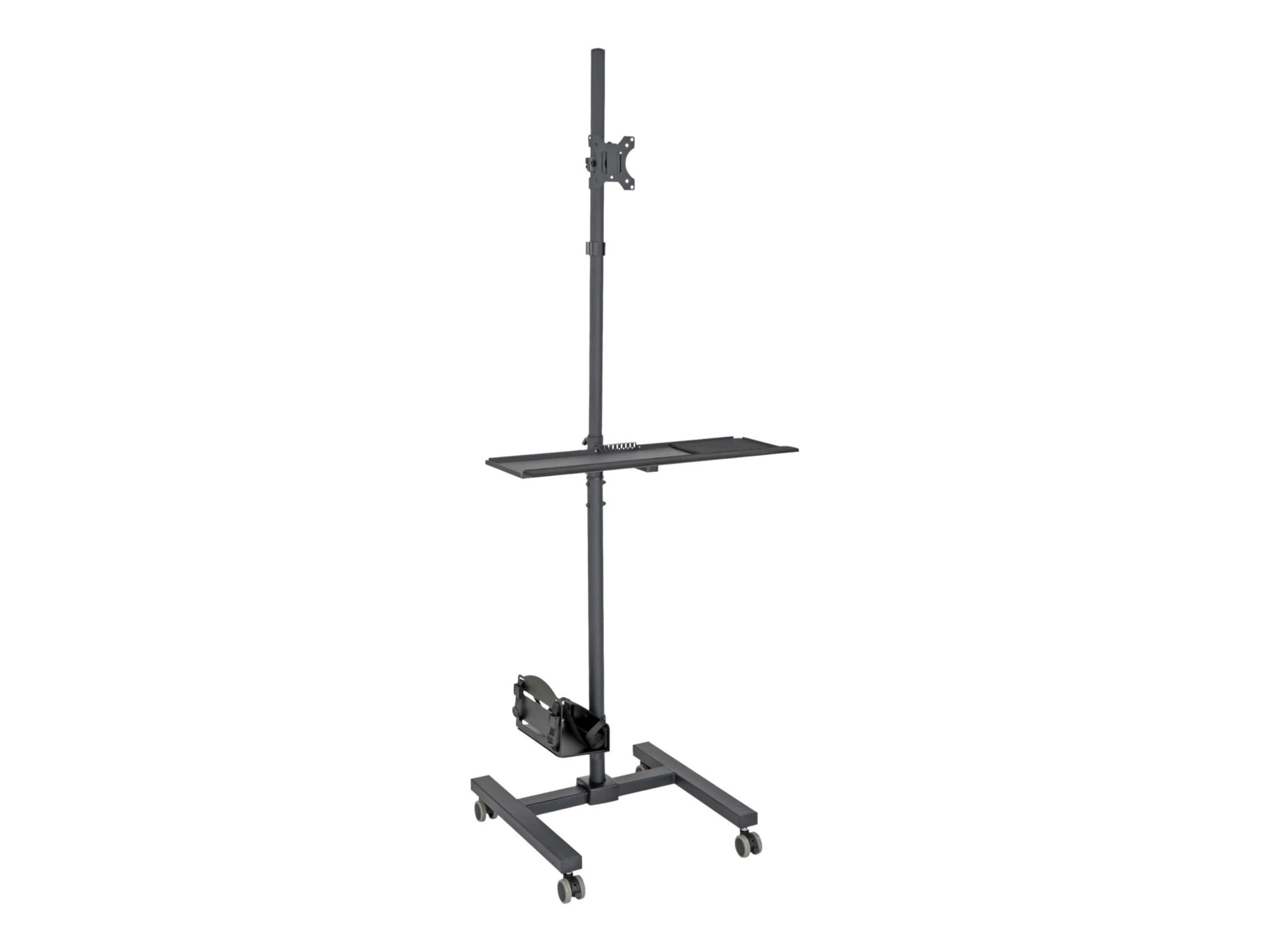 Tripp Lite Mobile Workstation TV Floor Stand Cart Height-Adjustable 17-32in