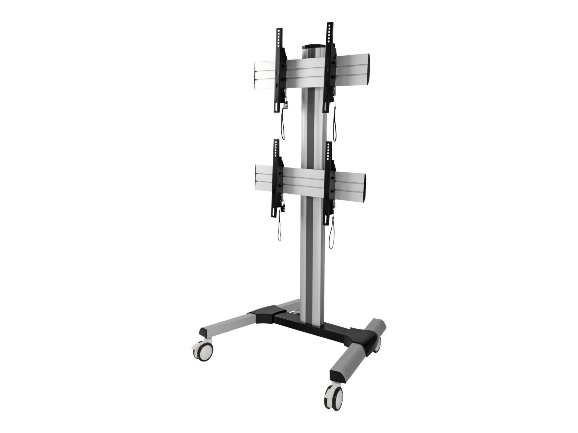 Tripp Lite Dual Screen Mobile TV Video Wall Cart Height-Adjustable 45-55in