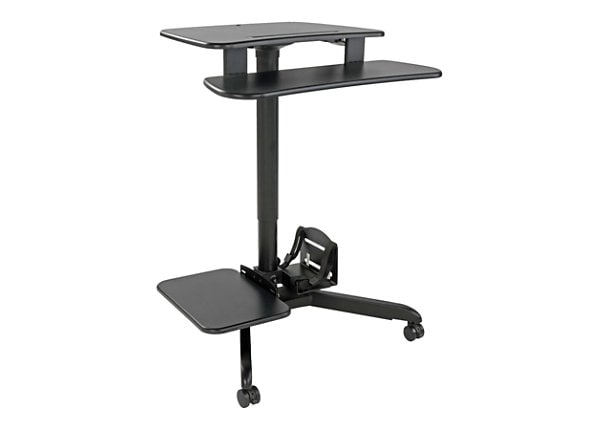 Tripp Lite Mobile Workstation Standing Desk Rolling Cart Height