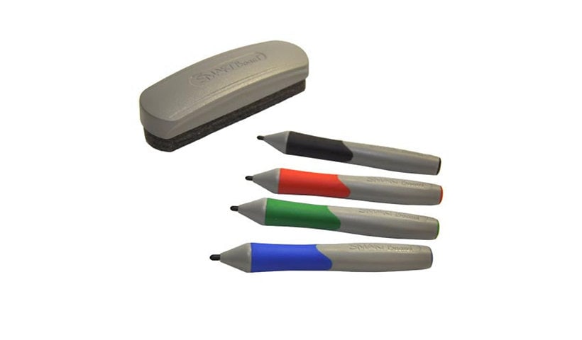 SMART Replacement Pens and Eraser for 600 Series Interactive Display - Set of Four