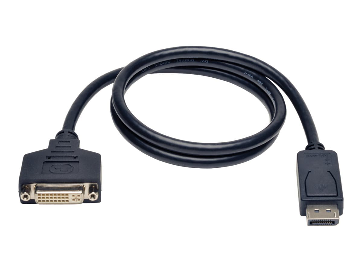 Tripp Lite DisplayPort to DVI Adapter Video Converter DP to DVI-I M/F 3ft