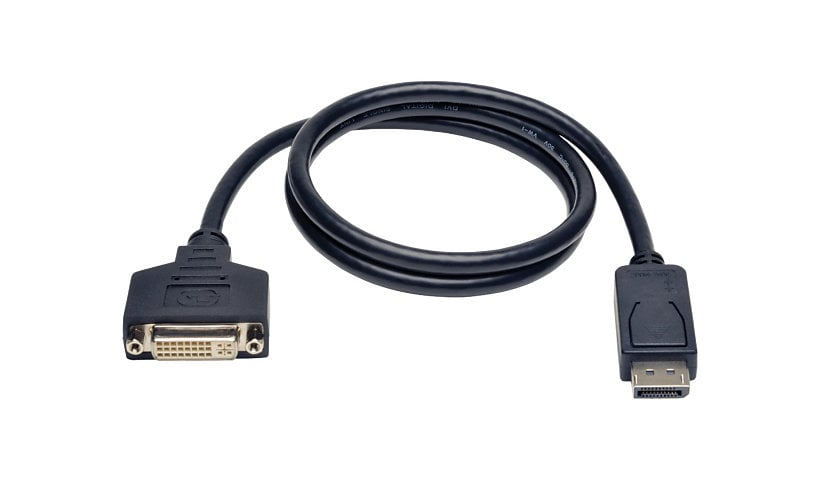 Eaton Tripp Lite Series DisplayPort to DVI Cable Adapter, Converter for DP-M to DVI-I-F, 3 ft. (0,91 m) - display cable