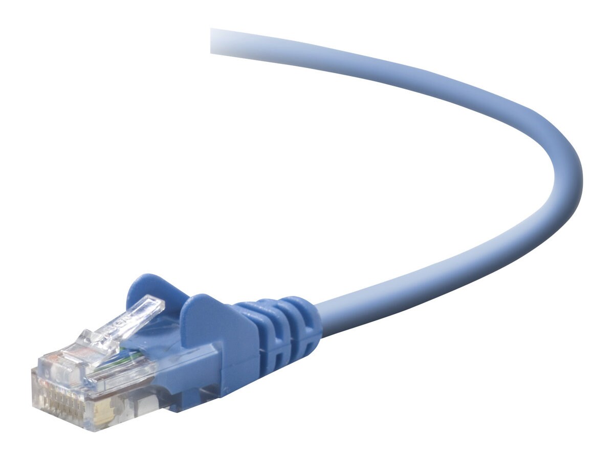 Belkin Cat5e/Cat5 15ft Blue Snagless Ethernet Patch Cable, PVC, UTP, 24 AWG, RJ45, M/M, 350MHz, 15'