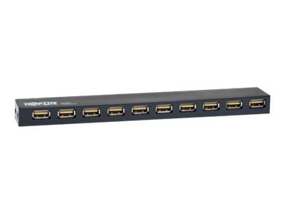 Tripp Lite 10-Port USB 2.0 Mobile Hi-Speed Hub Notebook Laptop Bus Power AC - concentrateur (hub) - 10 ports