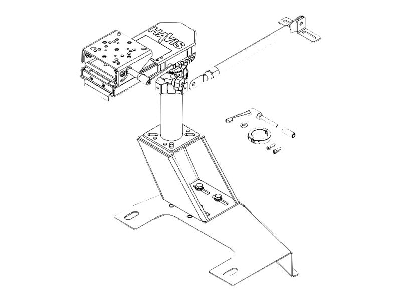 Havis Premium Passenger Side Mount Package mounting kit - for vehicle mount computer docking station / keyboard