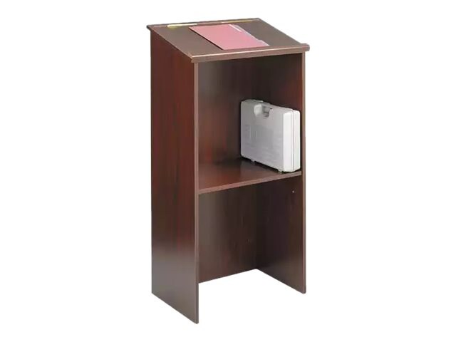 Safco Stand-Up - lectern - rectangular - mahogany