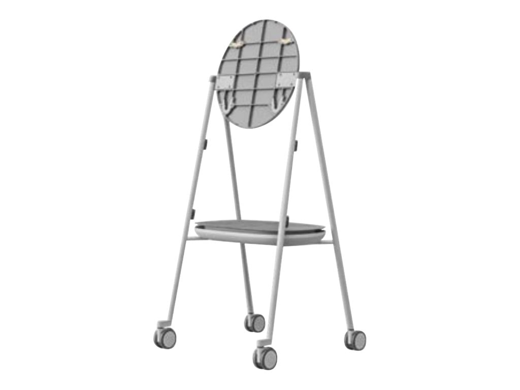 Steelcase cart - for interactive flat panel - gray, arctic white, pewter