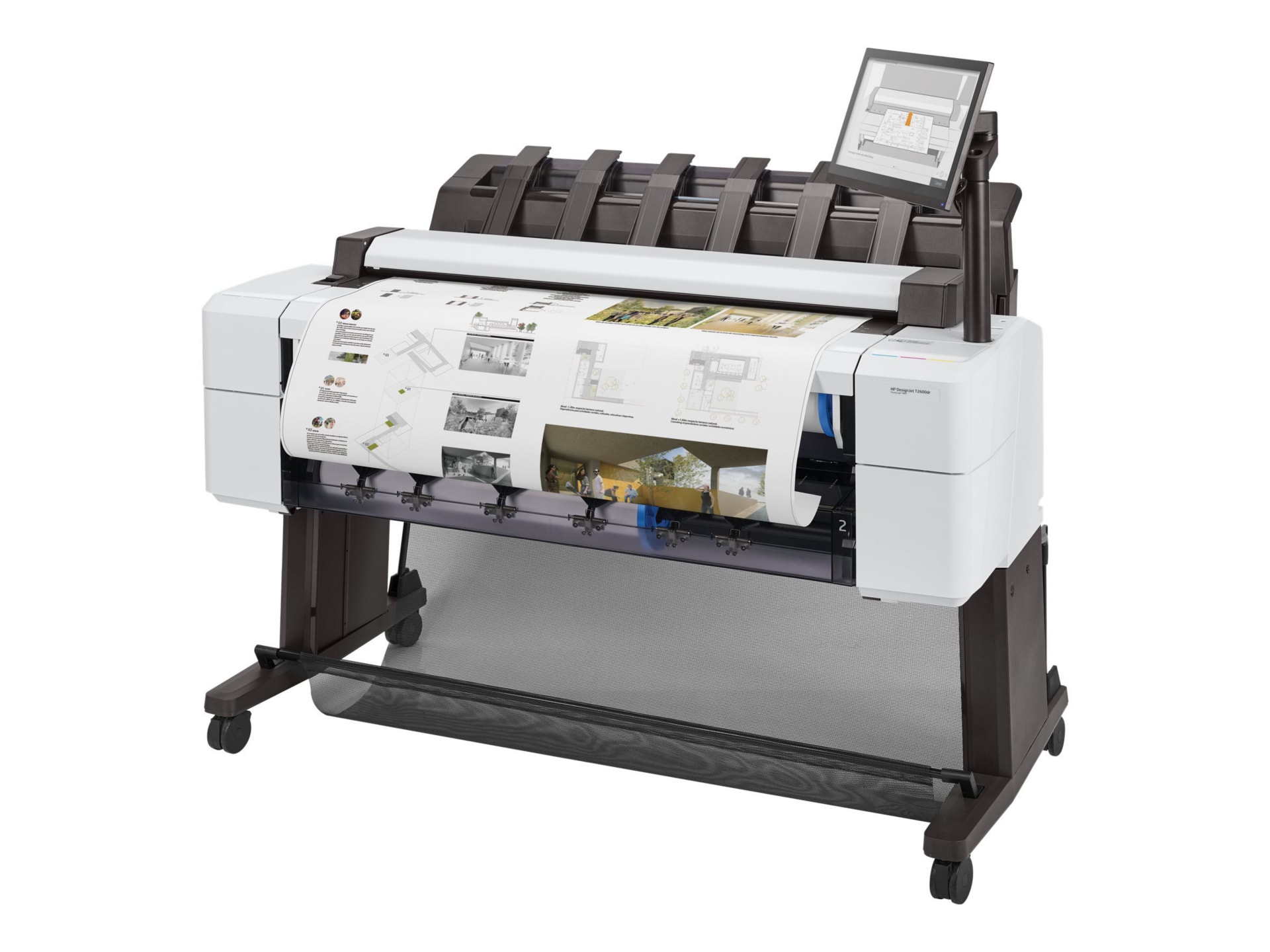 HP Designjet T2600dr PostScript Inkjet Large Format Printer - Includes Printer, Scanner, Copier - 36" Print Width -