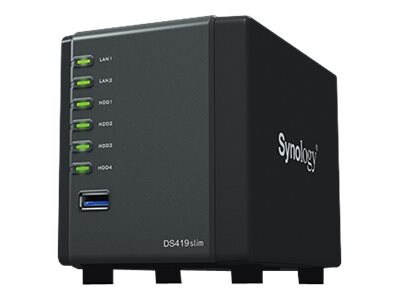 Synology DiskStation DS419slim Ultra-Compact 4-Bay NAS Server