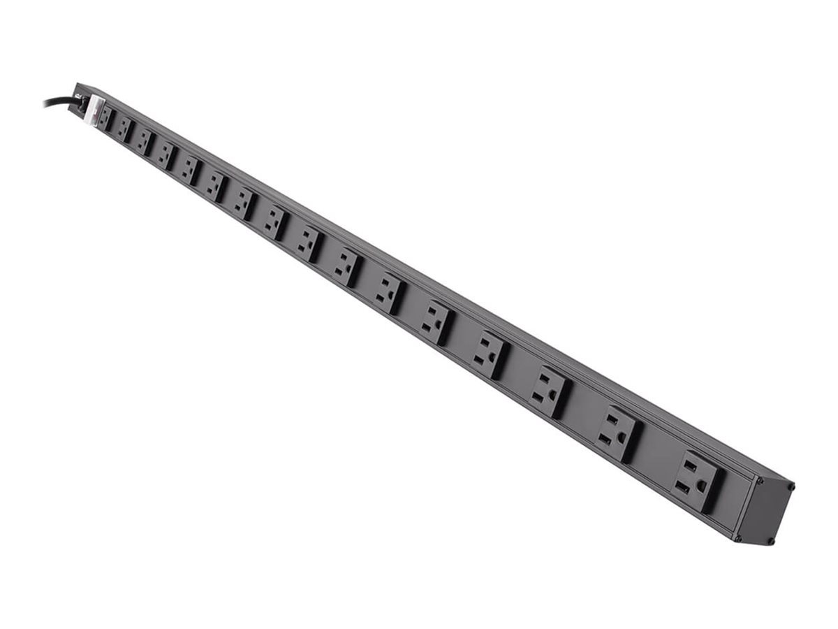 Tripp Lite 16 Outlet Power Strip 5-15R 15' Cord Vertical 5-15P 48" Black