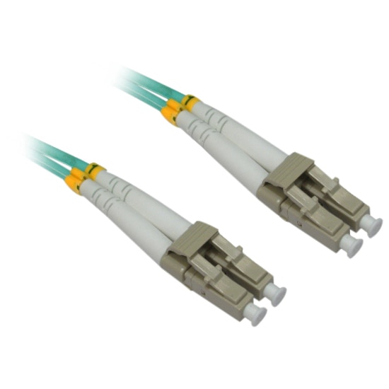 4XEM 3M AQUA Multimode LC To LC 50/125 Duplex Fiber Optic Patch Cable ...