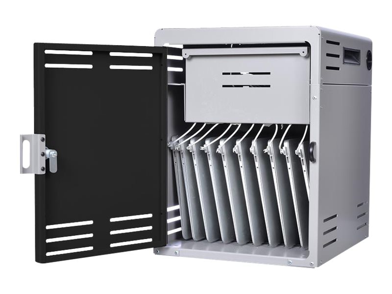 Spectrum Connect10 Locker - cabinet unit - for 10 notebooks/tablets - warm gray, black metal