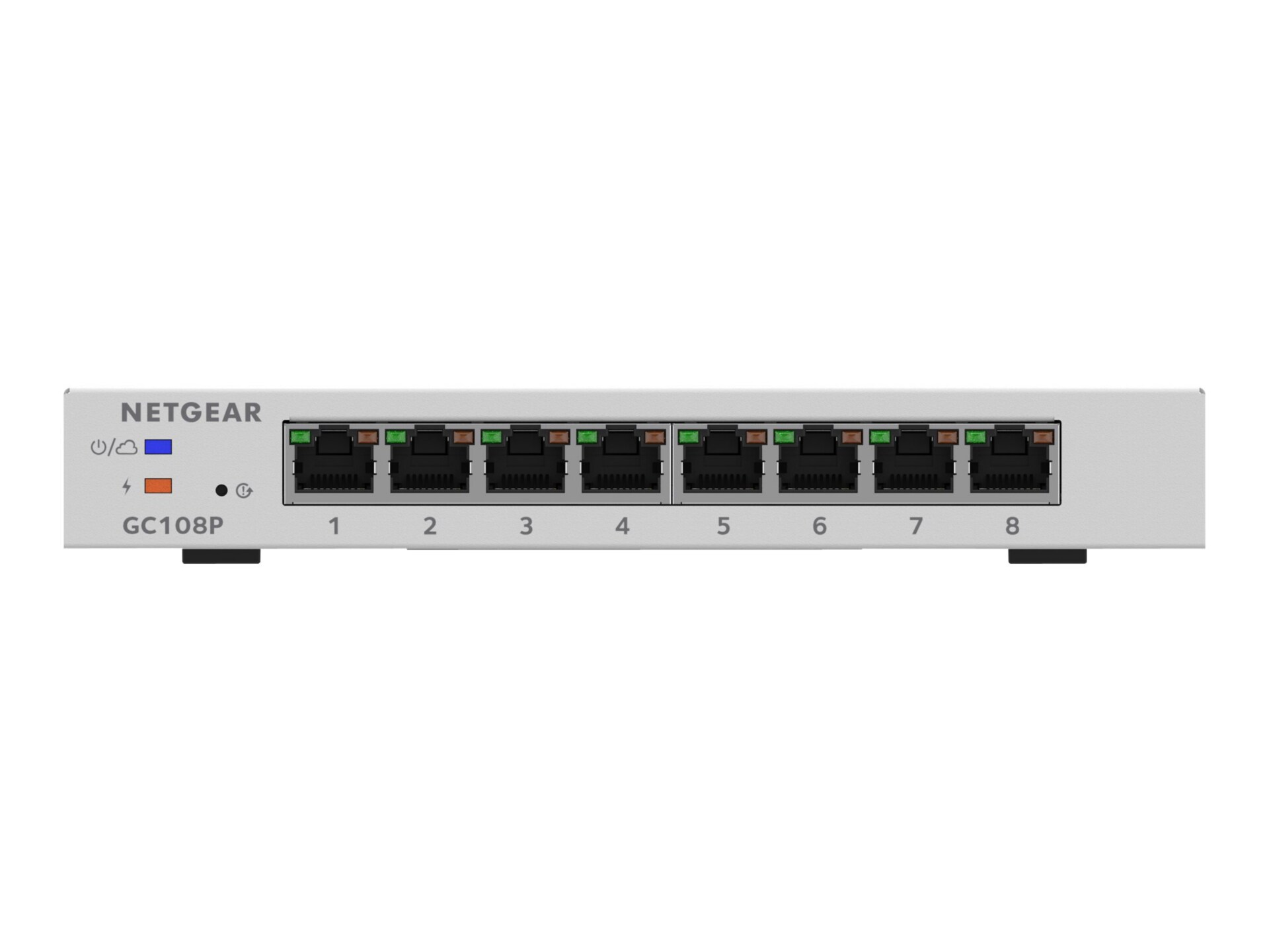 NETGEAR 8-Port Smart Managed Pro Switch, Remote Mgmt, 64W/PoE+ (GC108P)