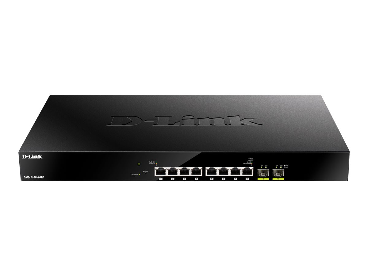 D-Link DMS 1100-10TP - switch - 8 ports - smart - rack-mountable