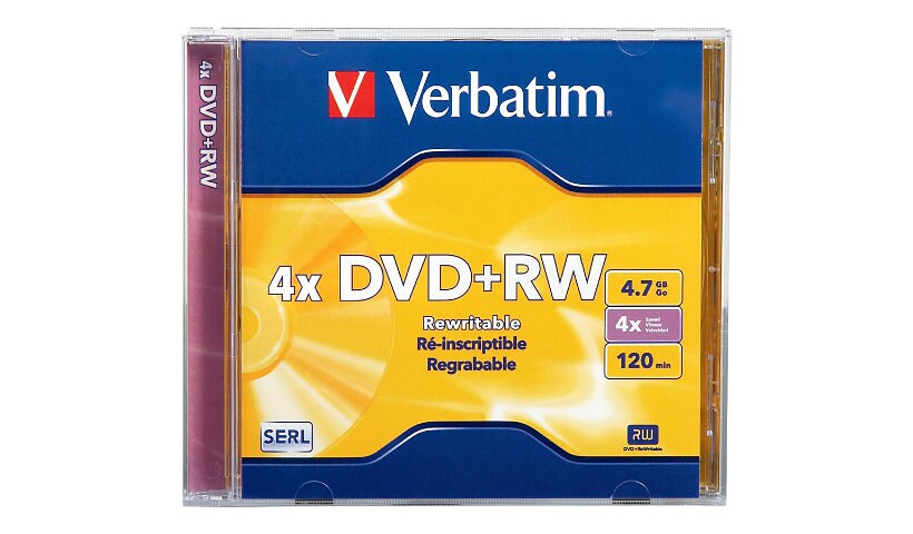 Verbatim DataLifePlus - DVD+RW x 1 - 4.7 GB - storage media