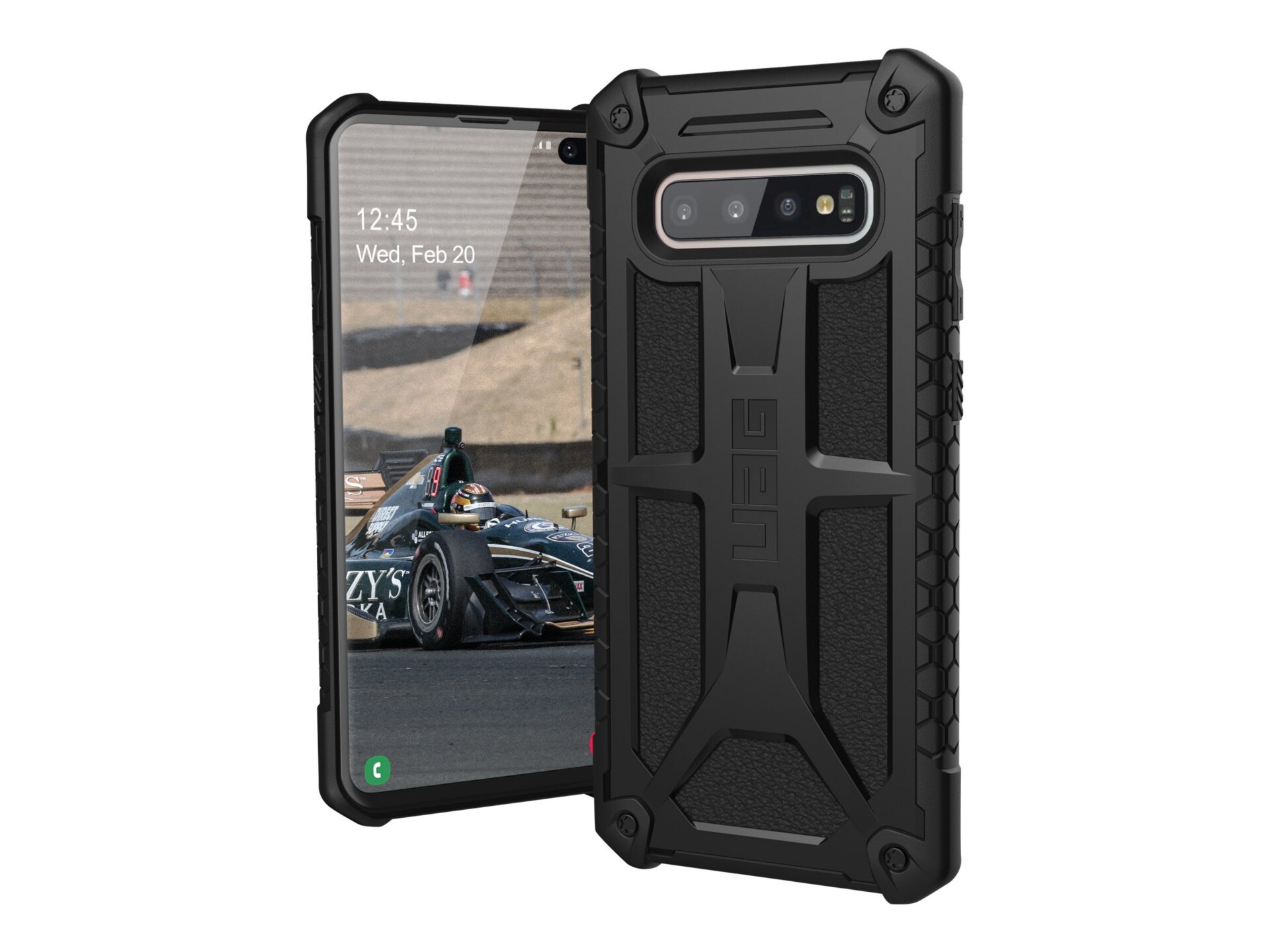 UAG Rugged Case for Samsung Galaxy S10 Plus [6.4-inch screen] - Monarch Black - back cover for cell phone