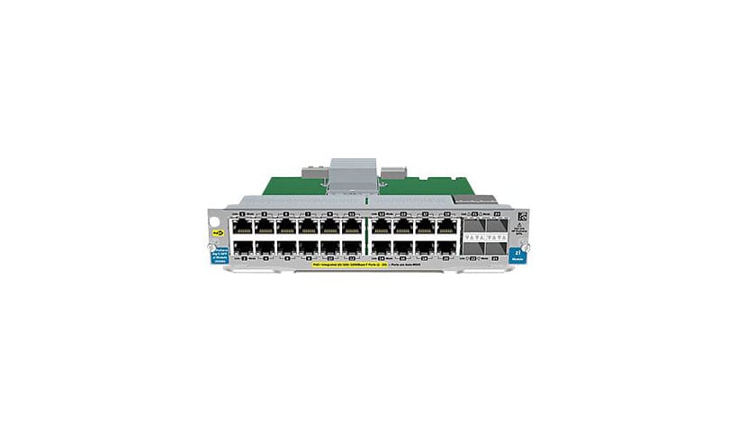 HPE 20-port Gig-T PoE+/4-port SFP v2 zl Module - expansion module - Gigabit Ethernet (PoE+) x 20 + SFP (mini-GBIC) x 4