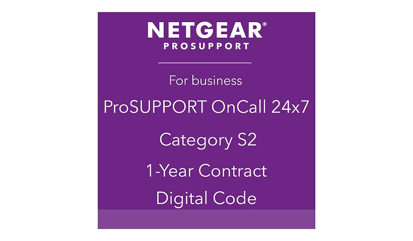NETGEAR ProSupport OnCall 24x7 Category S2 - technical support - 1 year