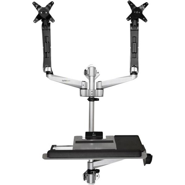 Height Adjustable Dual Monitor Stand Desk Mount for Two Monitors