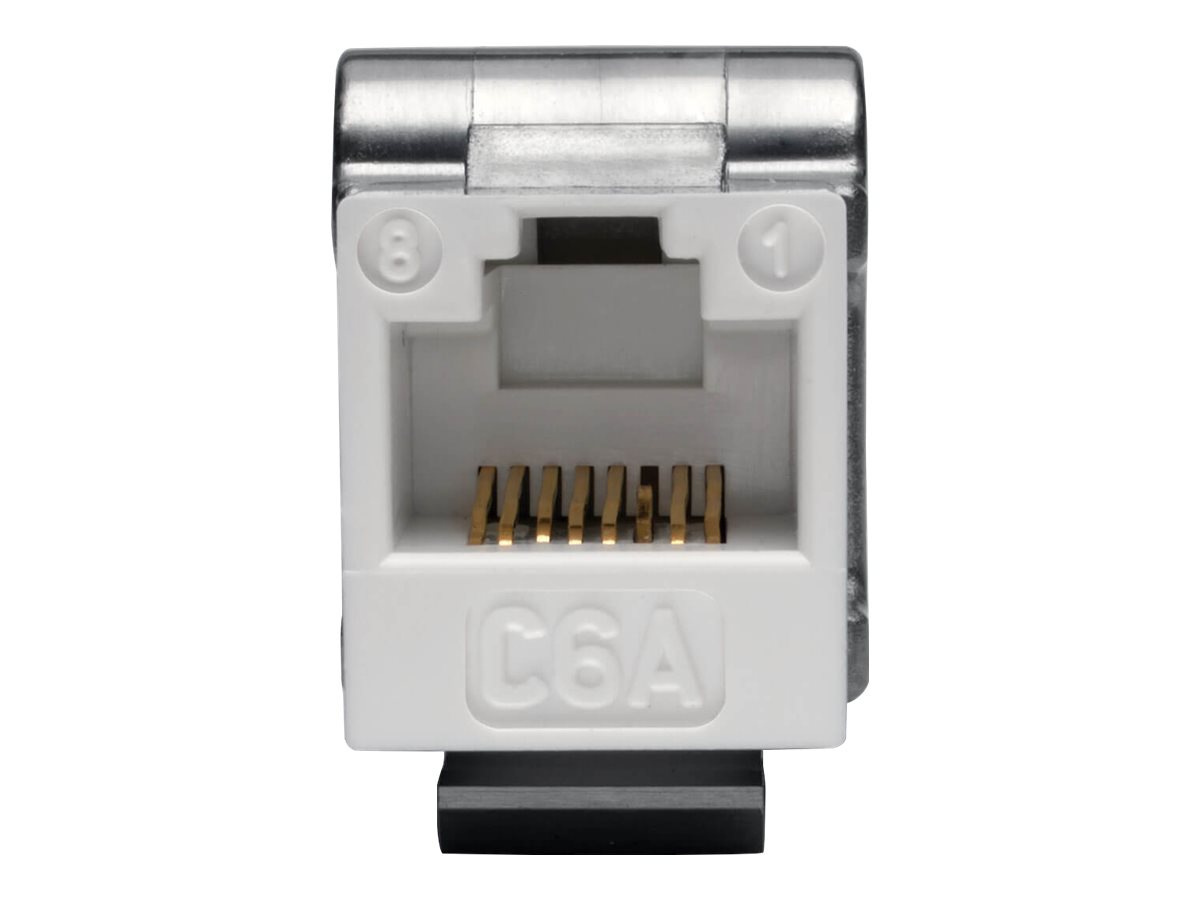Eaton Tripp Lite Series Cat6a 110-Style Punchdown RJ45 Keystone Jack, White