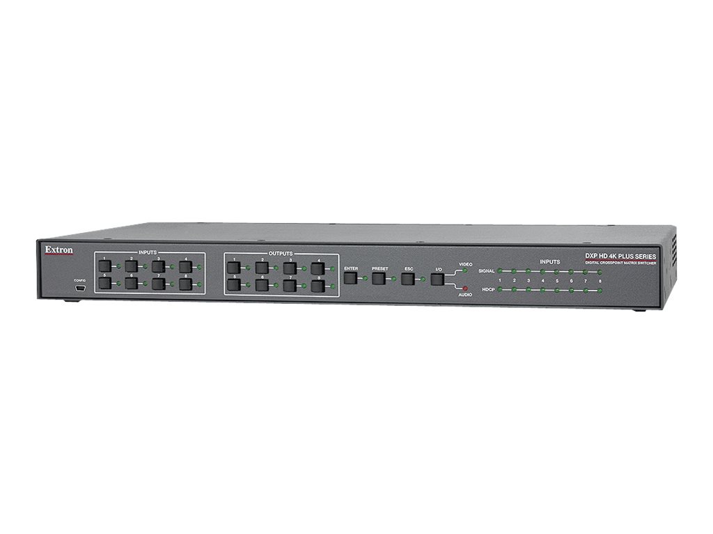 Extron DXP 88 HD 4K PLUS (8x8 Matrix Switch) - video/audio switch - managed - rack-mountable